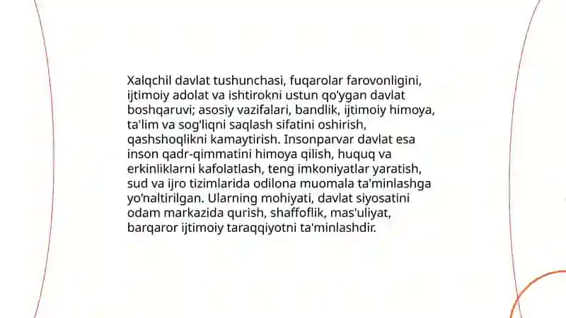 Xalqchil va Insonparvar Davlat Qurish 3