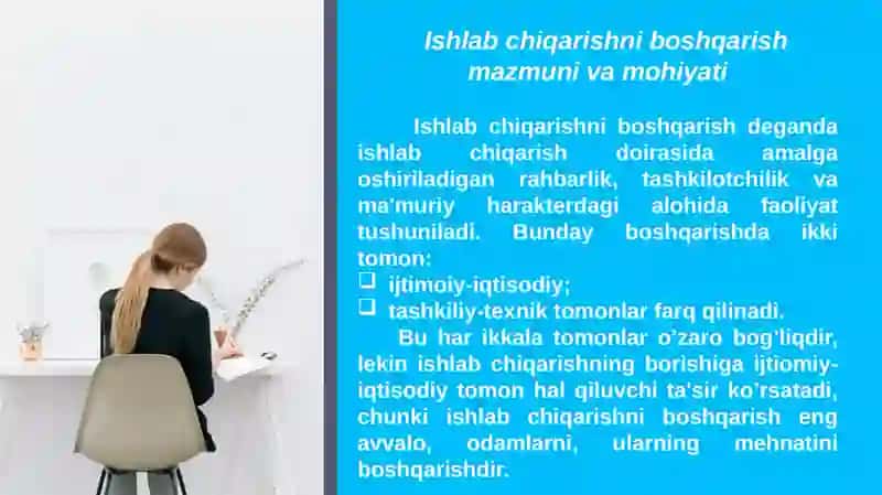 Ishlabchiqarishni boshqarish 3