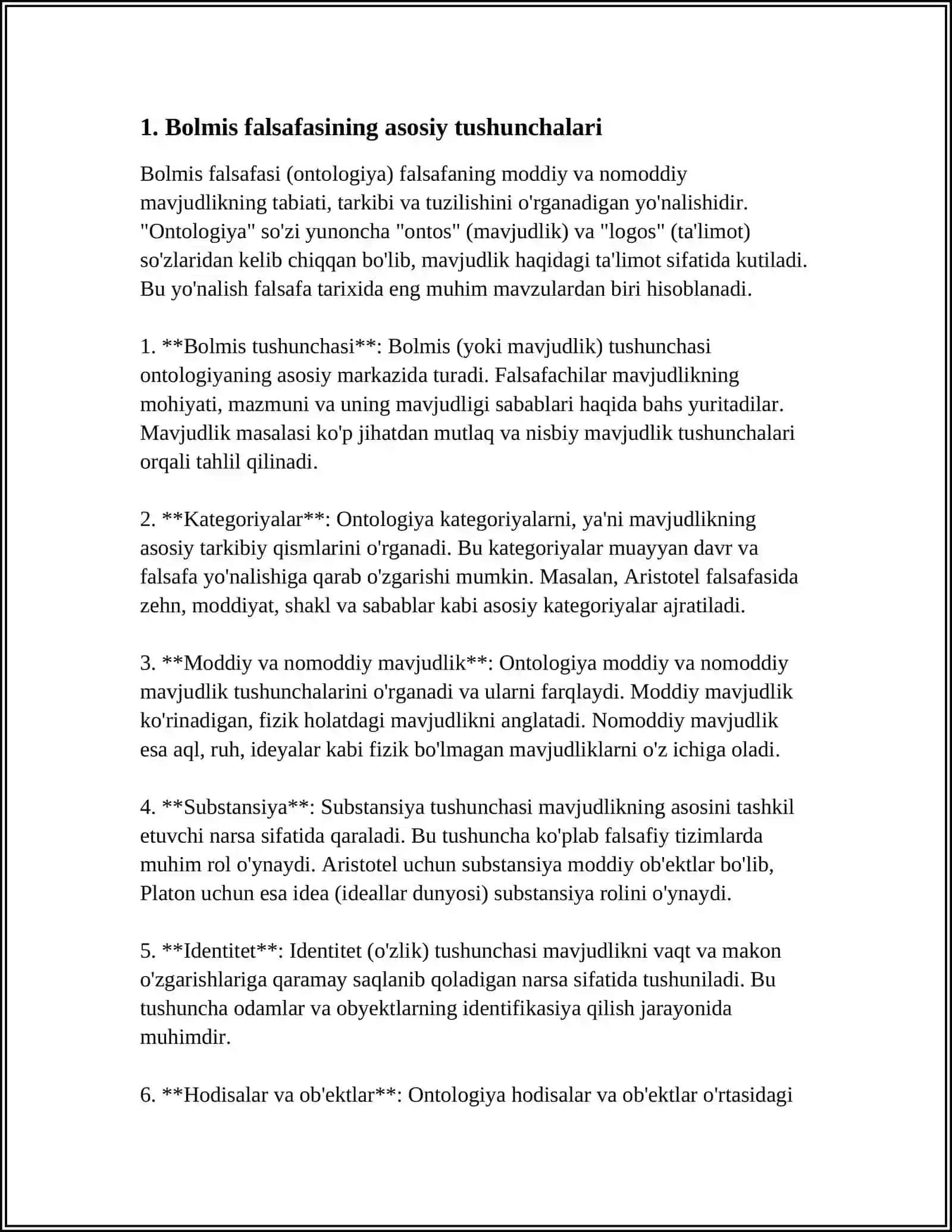 MUSTAQIL ISH Mavzu: BOLMIS FILOSOFIYASI 3