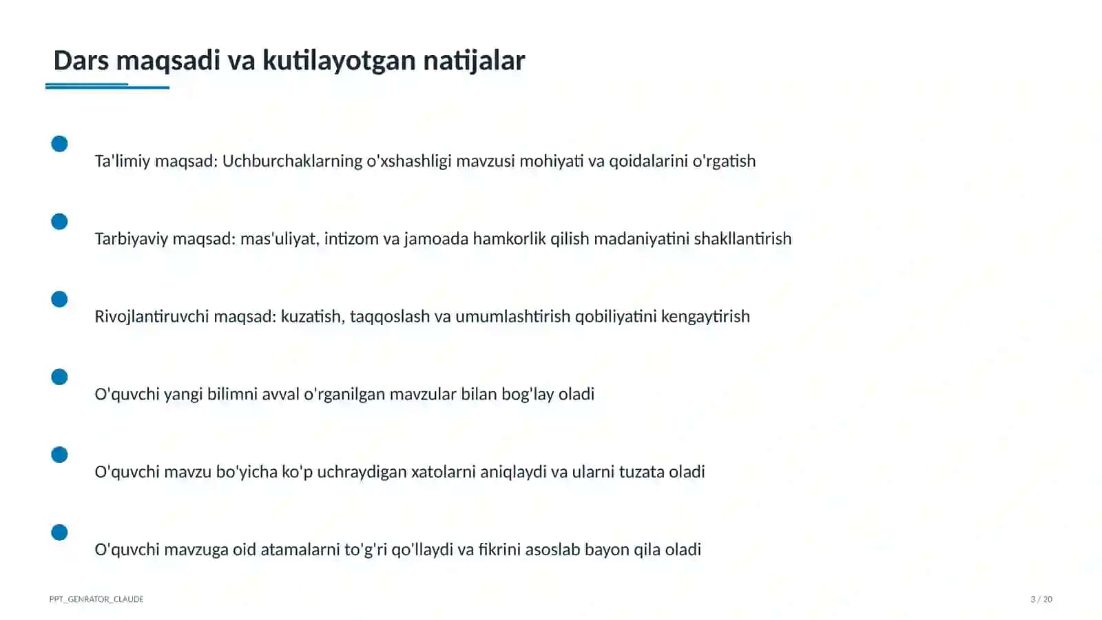 Uchburchaklarning o'xshashligi (8-sinf) 3