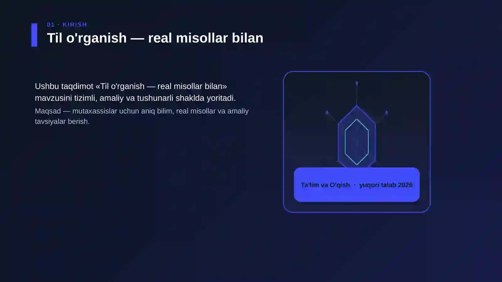 Til o'rganish — real misollar bilan 3