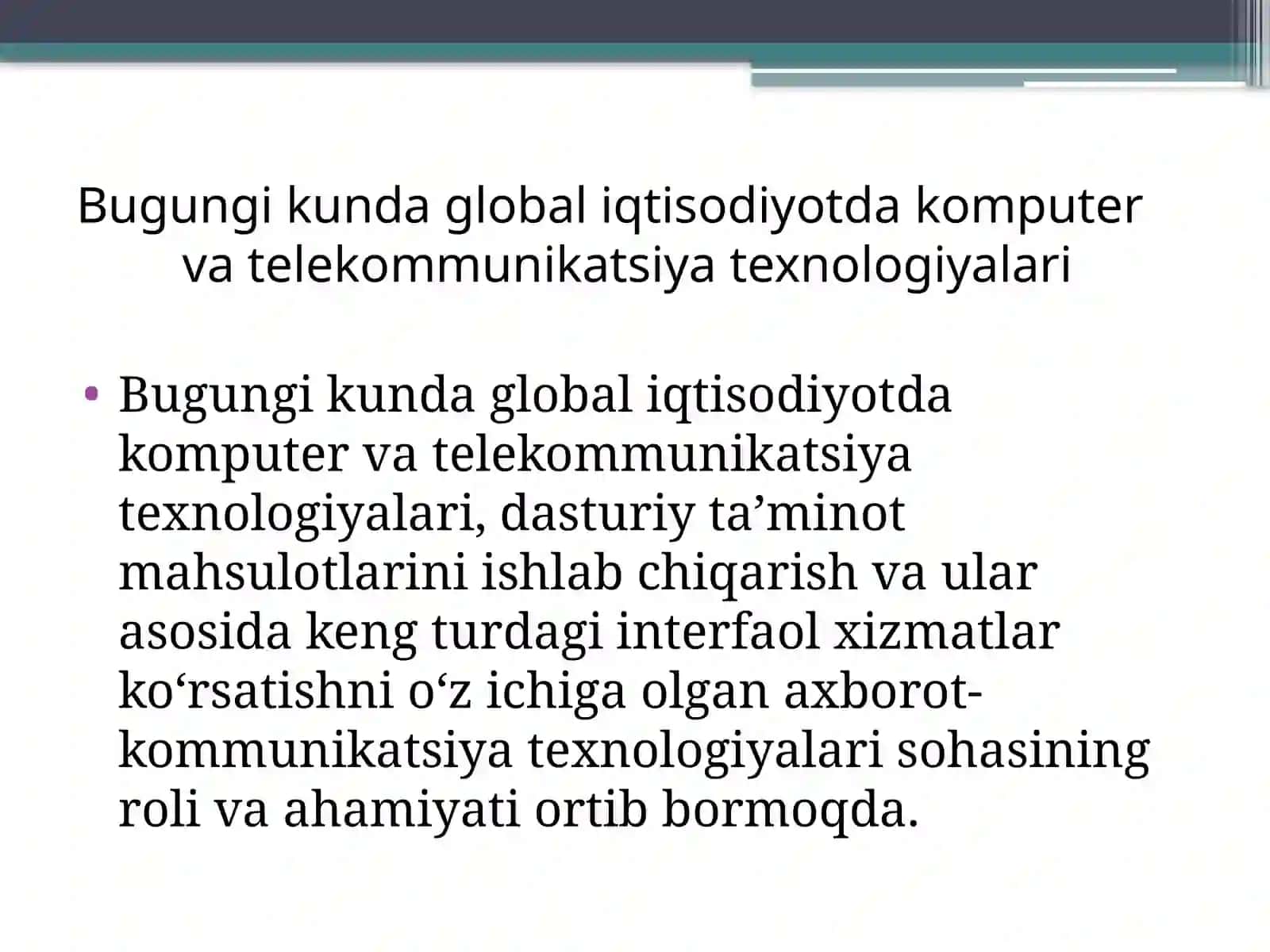 RAQAMLI IQTISODIYODA AXBOROT- KOMMUNIKATSIYA TEXNOLOGIYALARINING O'RNI VA VAZIFALARI 3