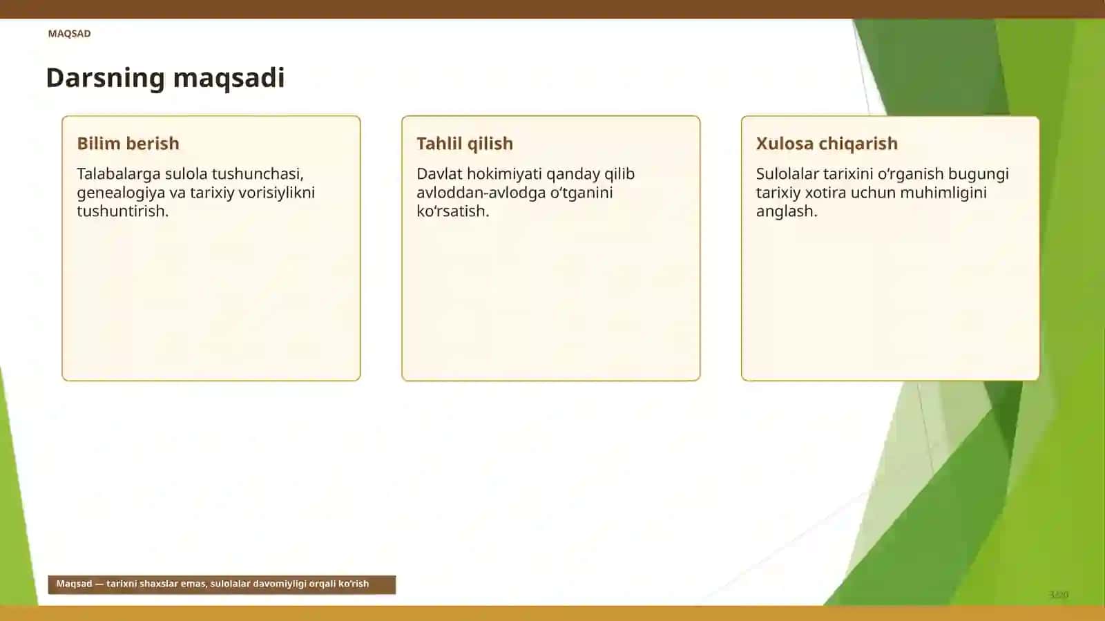 Turon sulolalari tarixi fanining maqsadi, vazifasi va predmeti 3