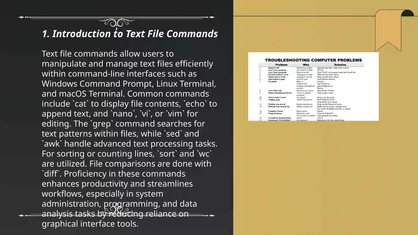 Introduction to Text File Commands 3