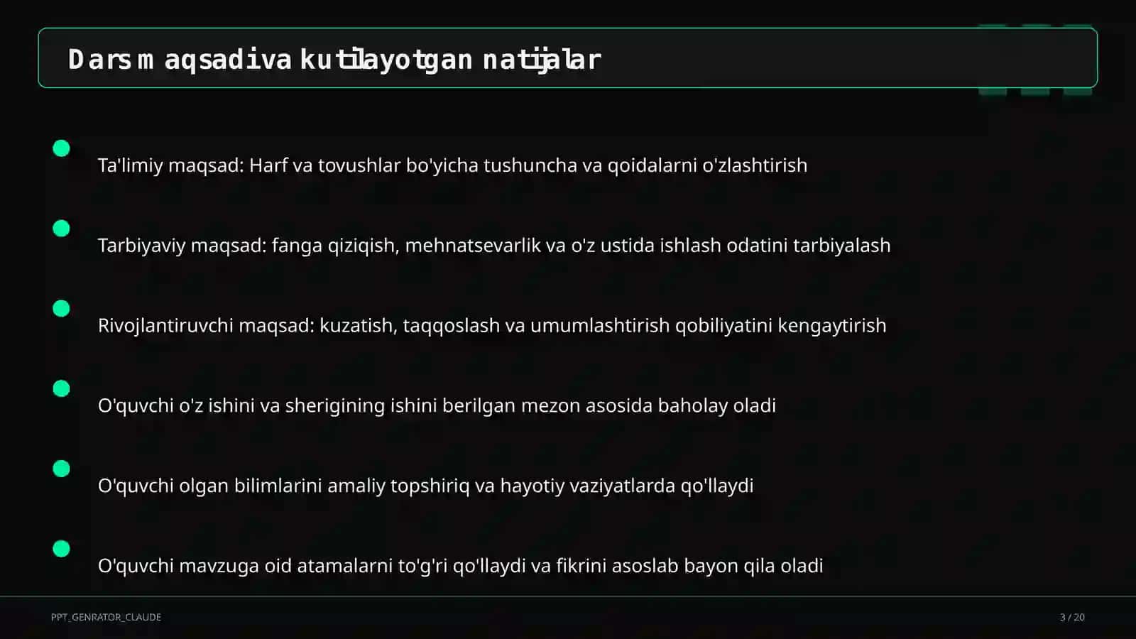 Harf va tovushlar (1-sinf) 3