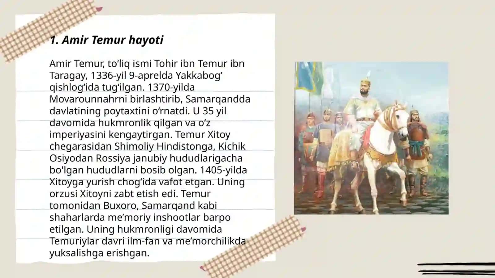 Amir Temur va Temuriylar davlati 3
