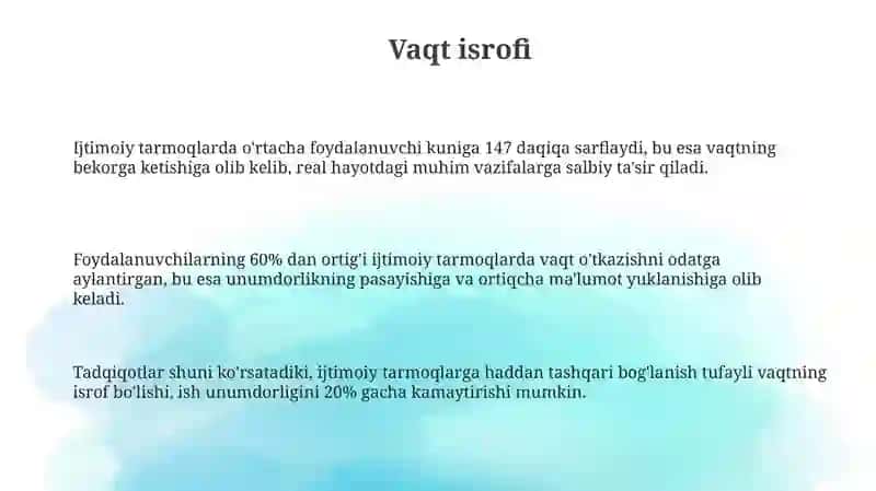 Ijtimoiy tarmoqlarning jamiyat hayotiga ta'siri muammolari 3