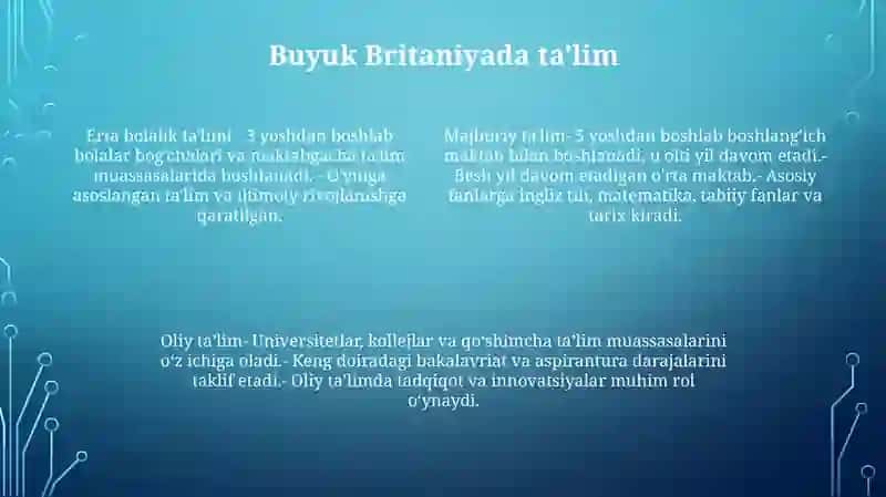 Iqtisodi Rivojlangan Davlatlarda Ta'lim Tizimi 3