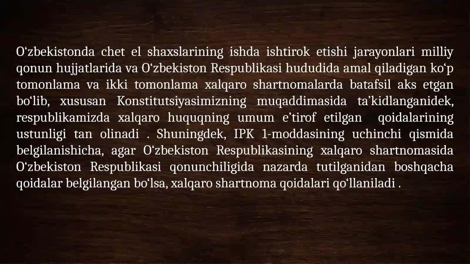 IQTISODIY PROTSESSIDA CHЕT EL FUQAROLARI VA TASHKILOTLAR, FUQAROLIGI BO‘LMAGAN SHAXSLARNING ISHTIROKI 3
