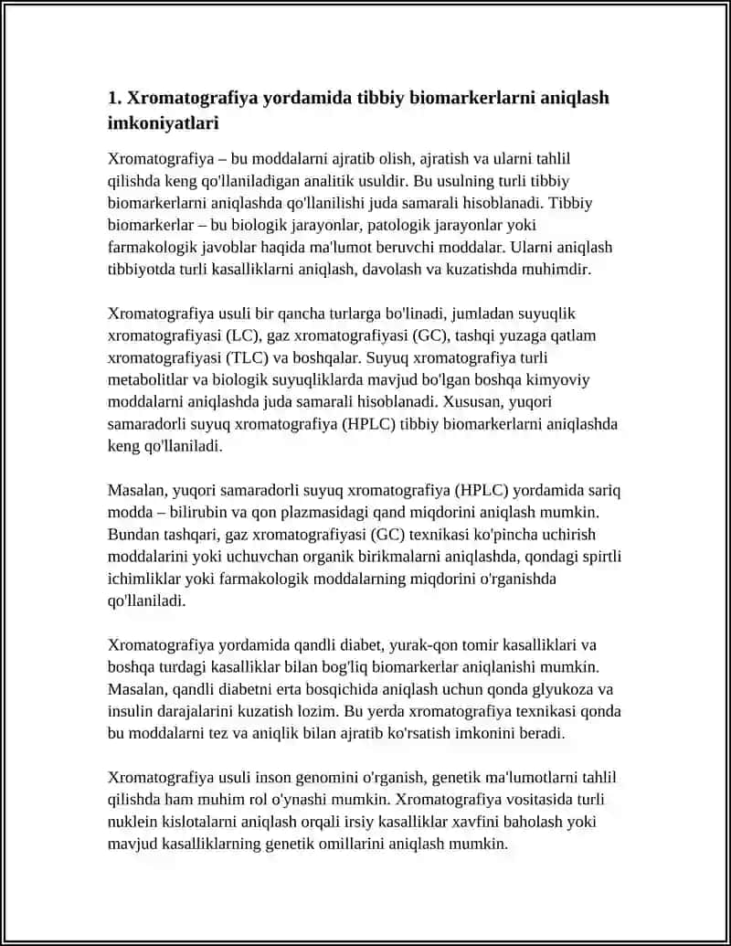 XROMATOGRAFIYANING TIBBIY IZLANISHLARDAGI IMKONIYATLARI 3