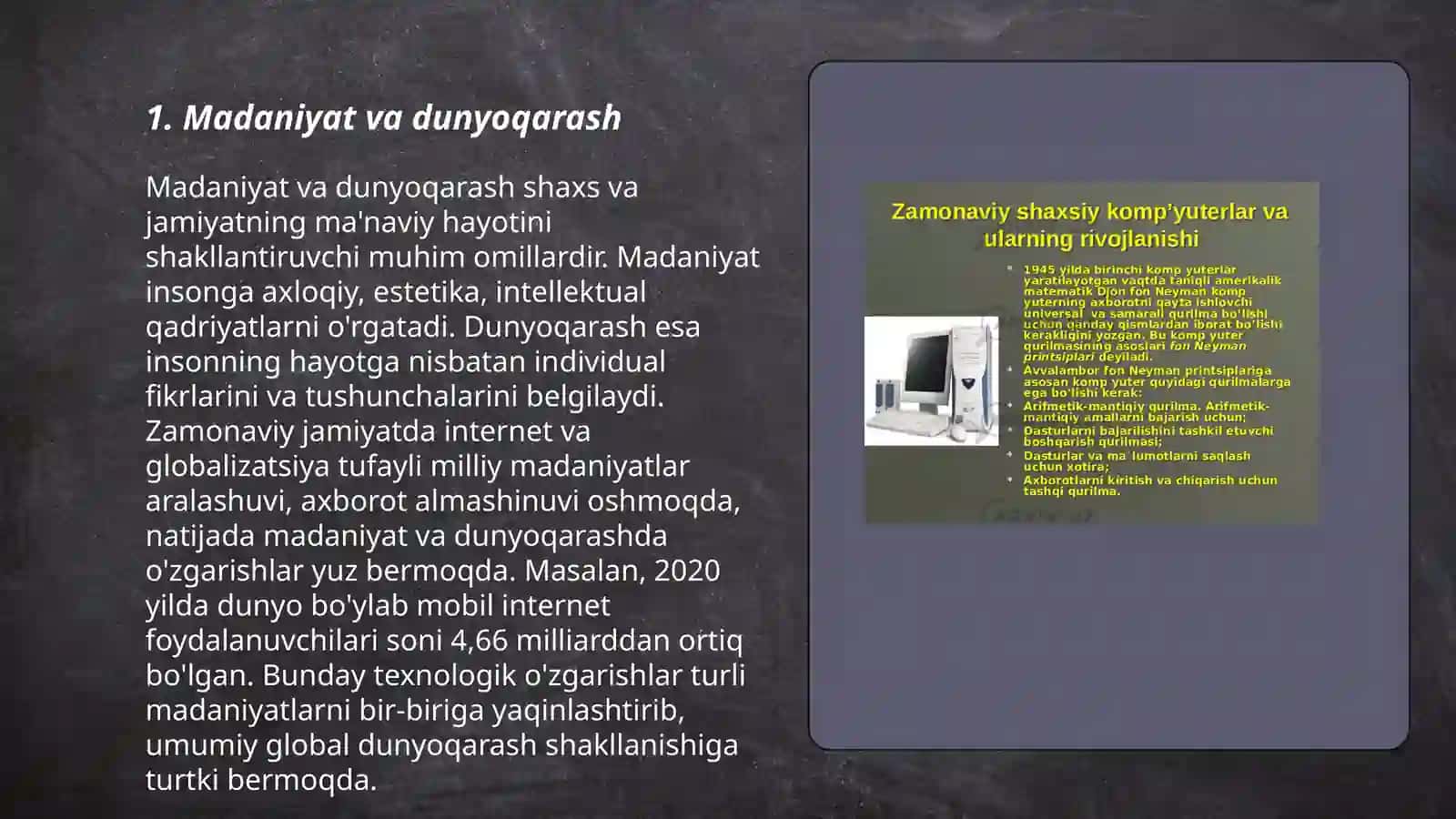 Dunyoqarashni shakllantirishda madaniyat mezonlari va umummadaniy dunyoqarashning omillari 3