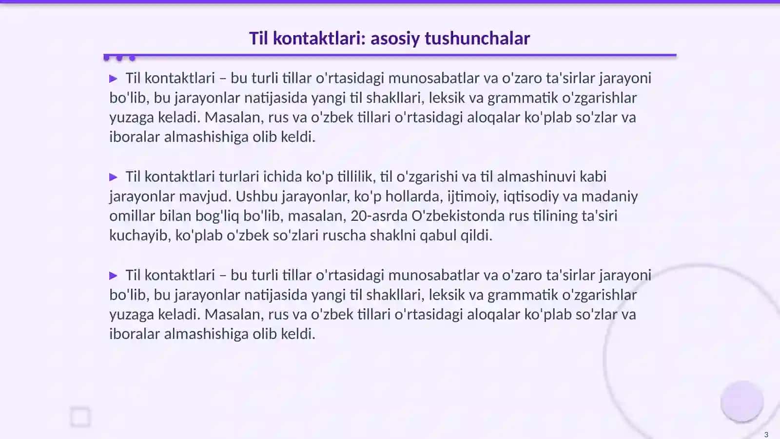 Til kontaktlari sotsiolingvistikaning bosh masalasi sifatida 3
