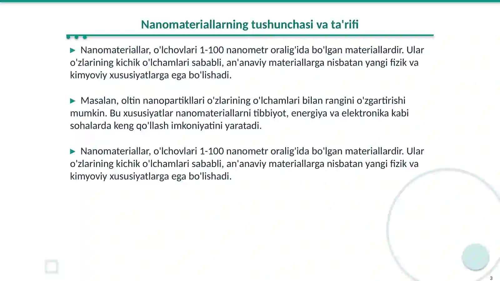 Nanomateriallarning ishlatilishi 3