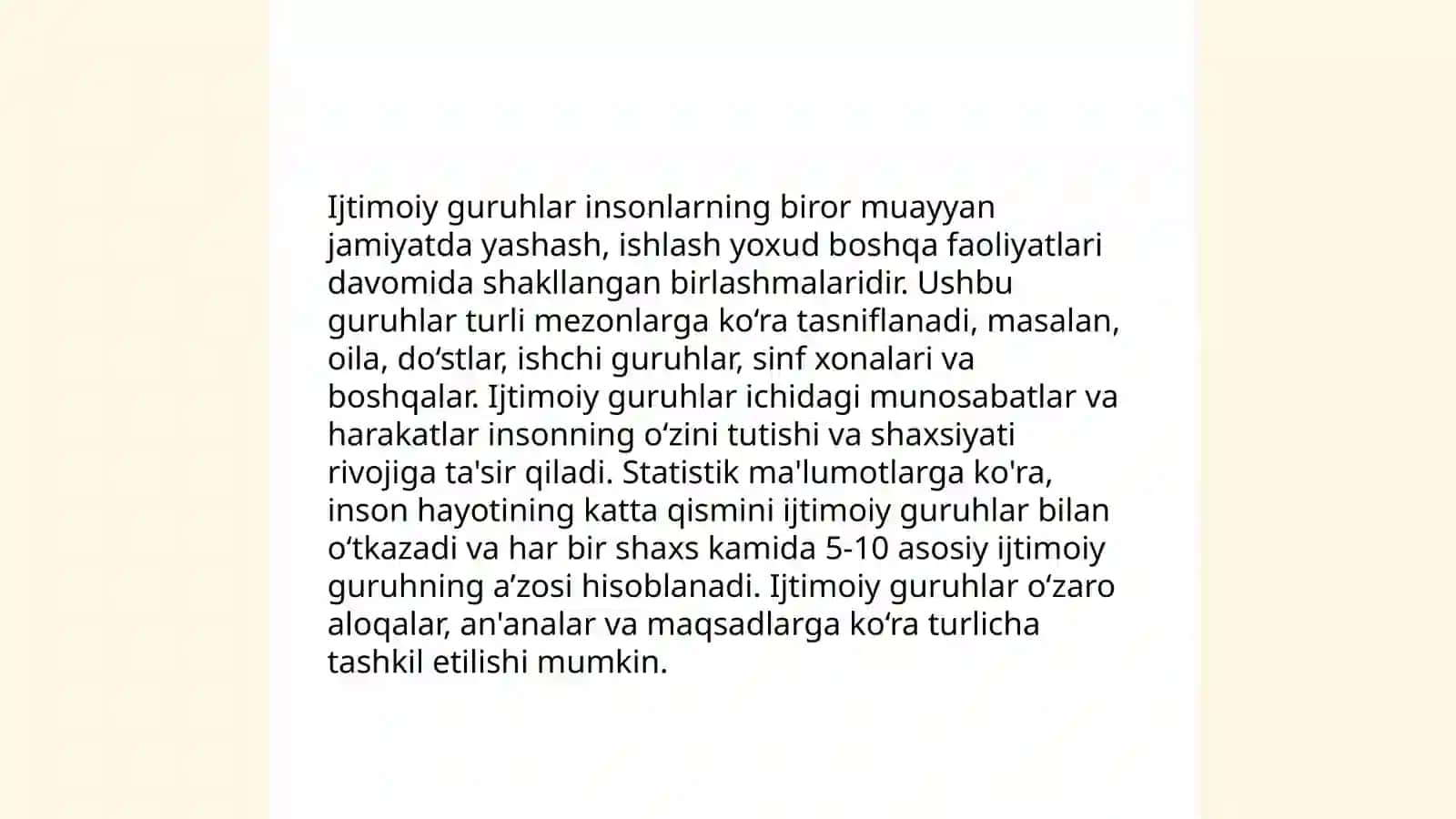 Ijtimoiy guruhlar 3