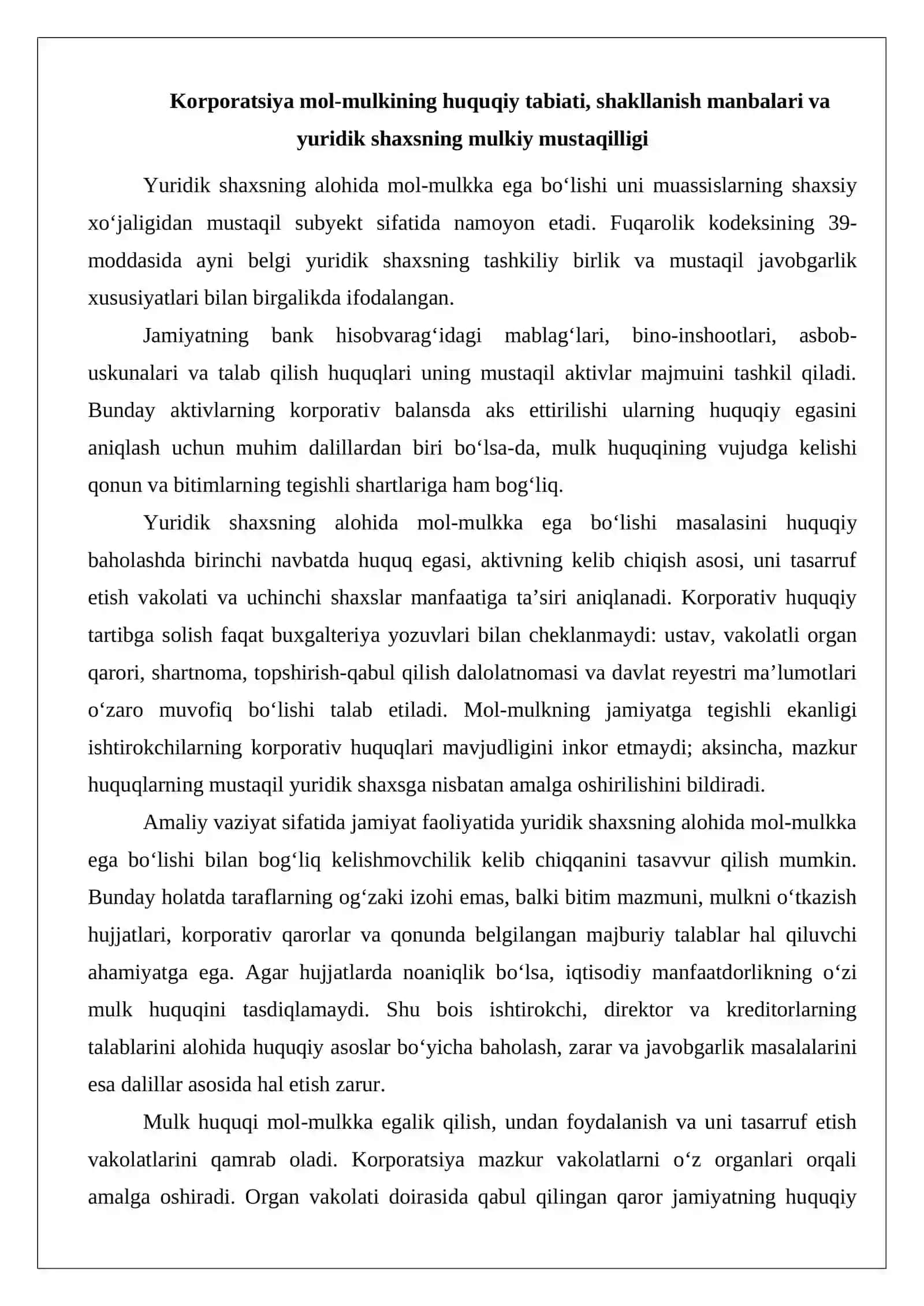 Korporatsiya mol-mulkining huquqiy holati jamiyat mol-mulki va ishtirokchilarning shaxsiy mol-mulki o‘rtasidagi farq.docx 3