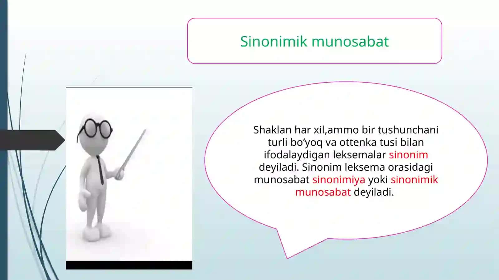 O‘zbek tilida leksik-semantik munosabat va uning turlari 3