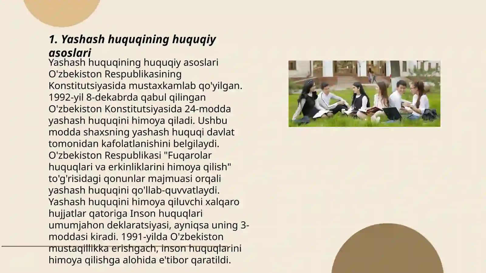 Yashash huquqi va uning kafolatlanishi 3
