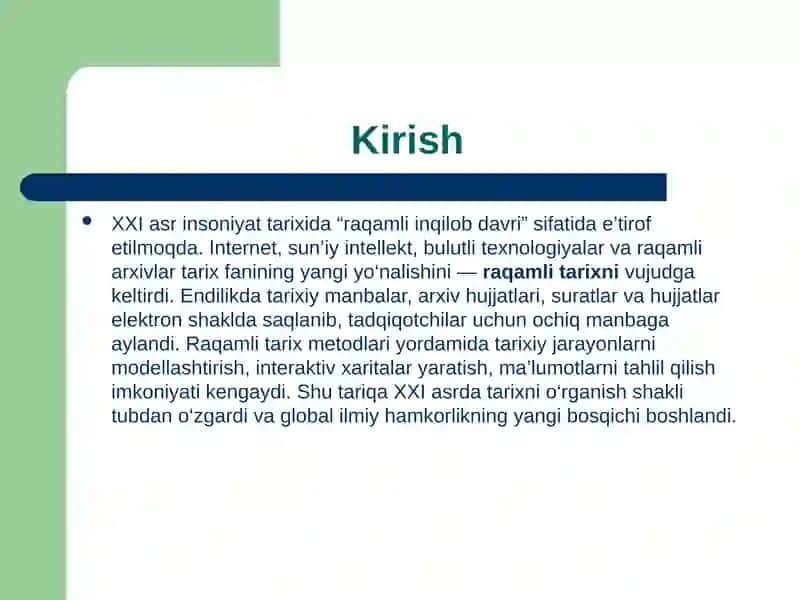 XXI asrda raqamli tarix 3