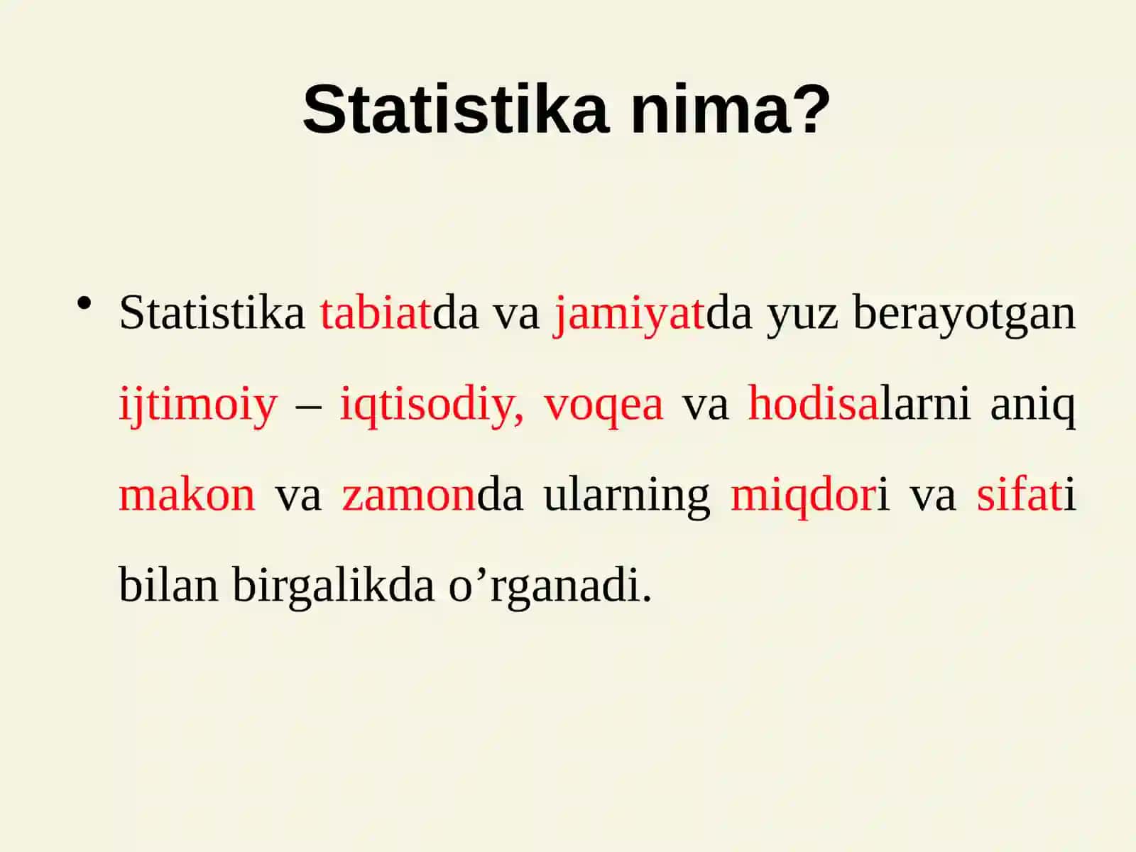 Amaliy statistikadan foydalangan holda ilmiy tadqiqotni tashkil etish 3