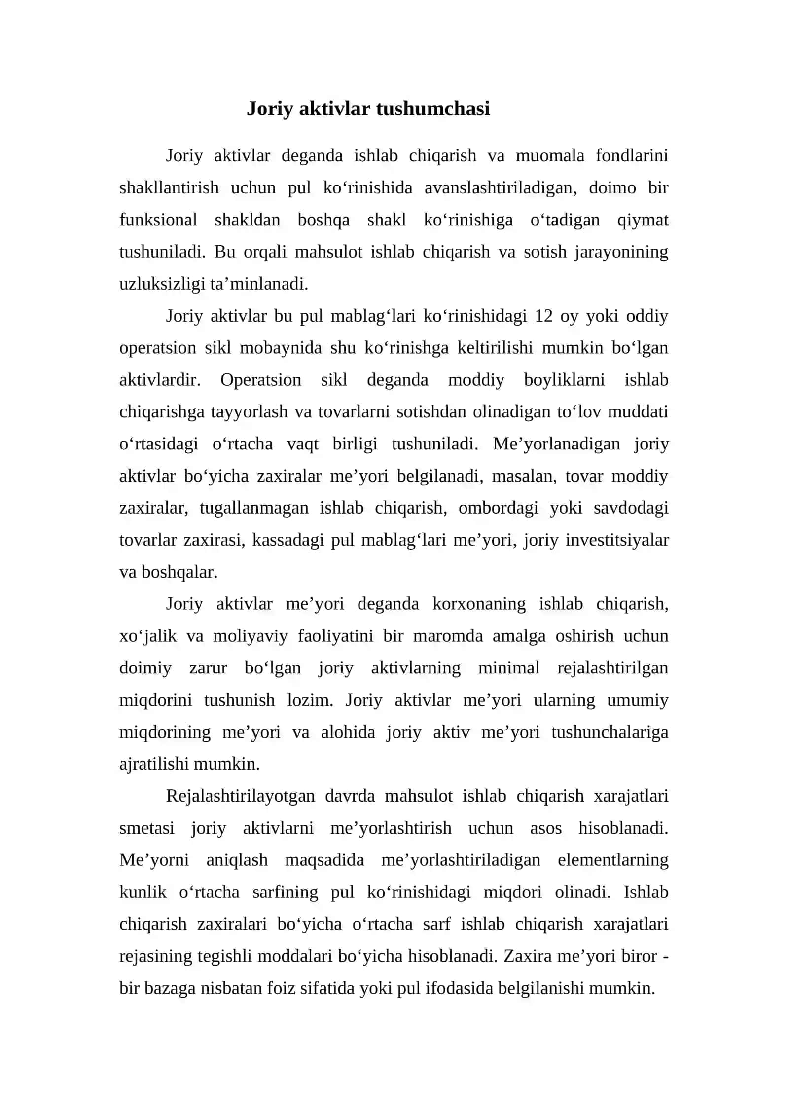 Joriy aktivlar hisobi 3