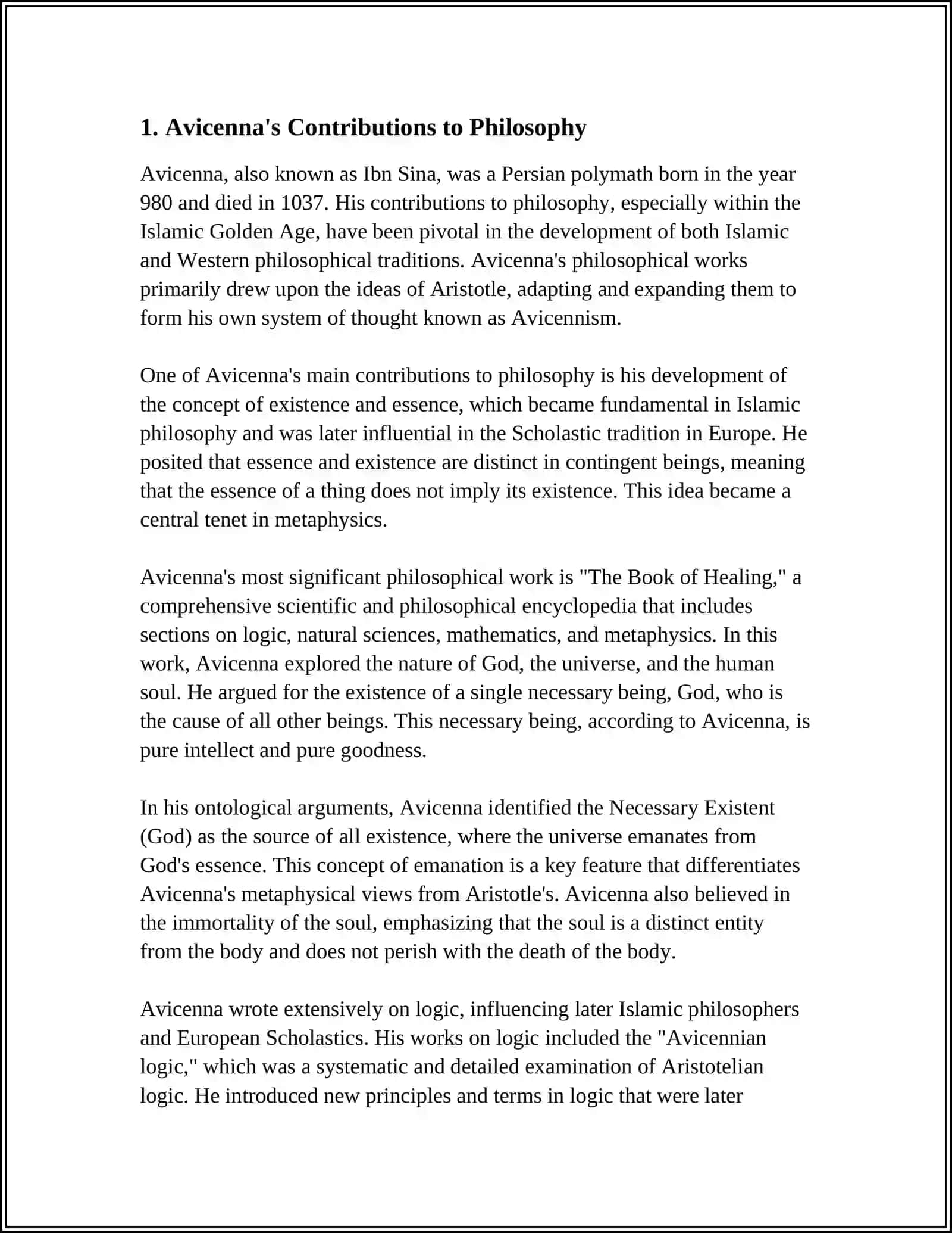 ABOUT AVICENNA THE VERB: TO BE CULTURE PROJECT 3