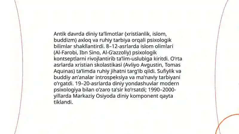 Psixologiyani oʻqrishda diniy taʼlimotlarning oʻrni 3
