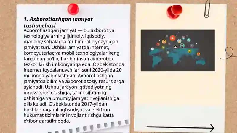 Axborotlashgan jamiyatda inson. Axboriy madaniyat va uning shakllari 3