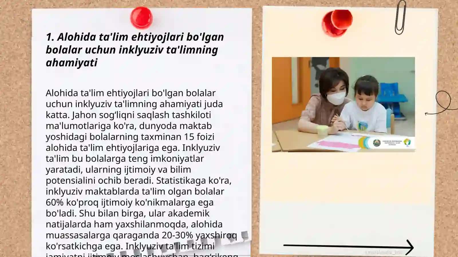 O'zbekistonda alohida ta'lim ehtiyojlari bo'lgan bolalarning inklyuziv ta'limi 3