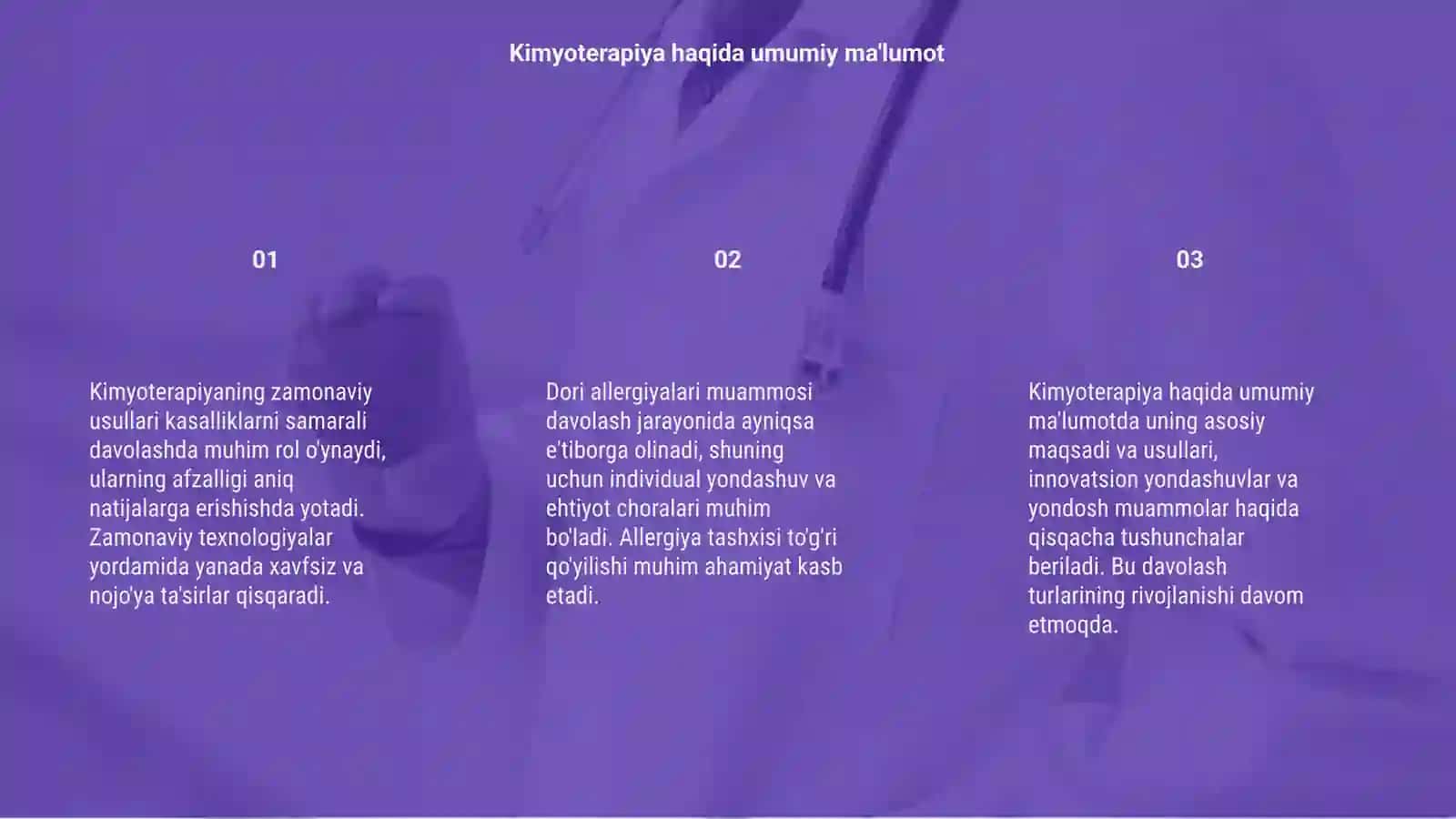 Kimyoterapiyaning zamonaviy usullari 3