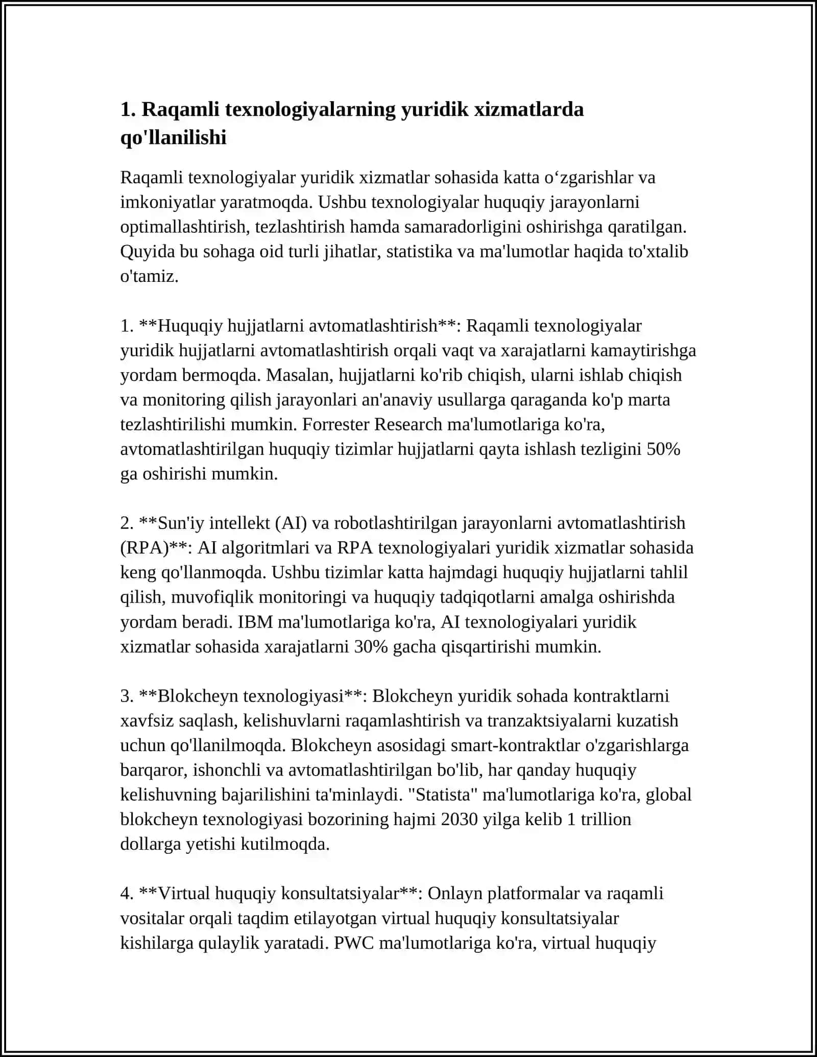 YURIDIK XIZMATLAR SOHASIDA RAQAMLI TRANSFORMATSIYANING KASBIY ETIKAGA TA'SIRI 3