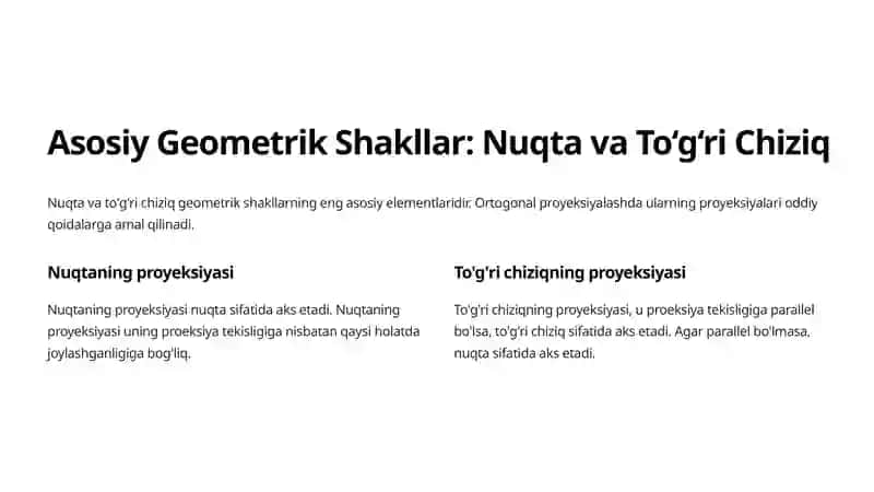 Ortogonal proyeksiyalash 3