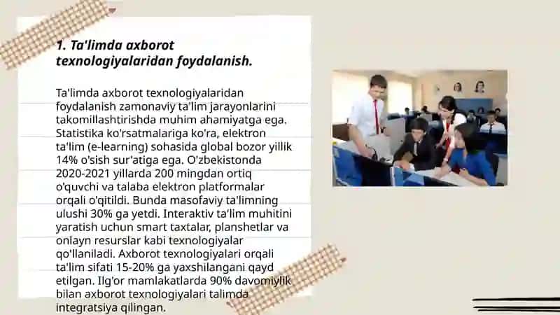 Ta'lim tizimini ilgʻor xorijiy tajribalar asosida takomillashtirish 3