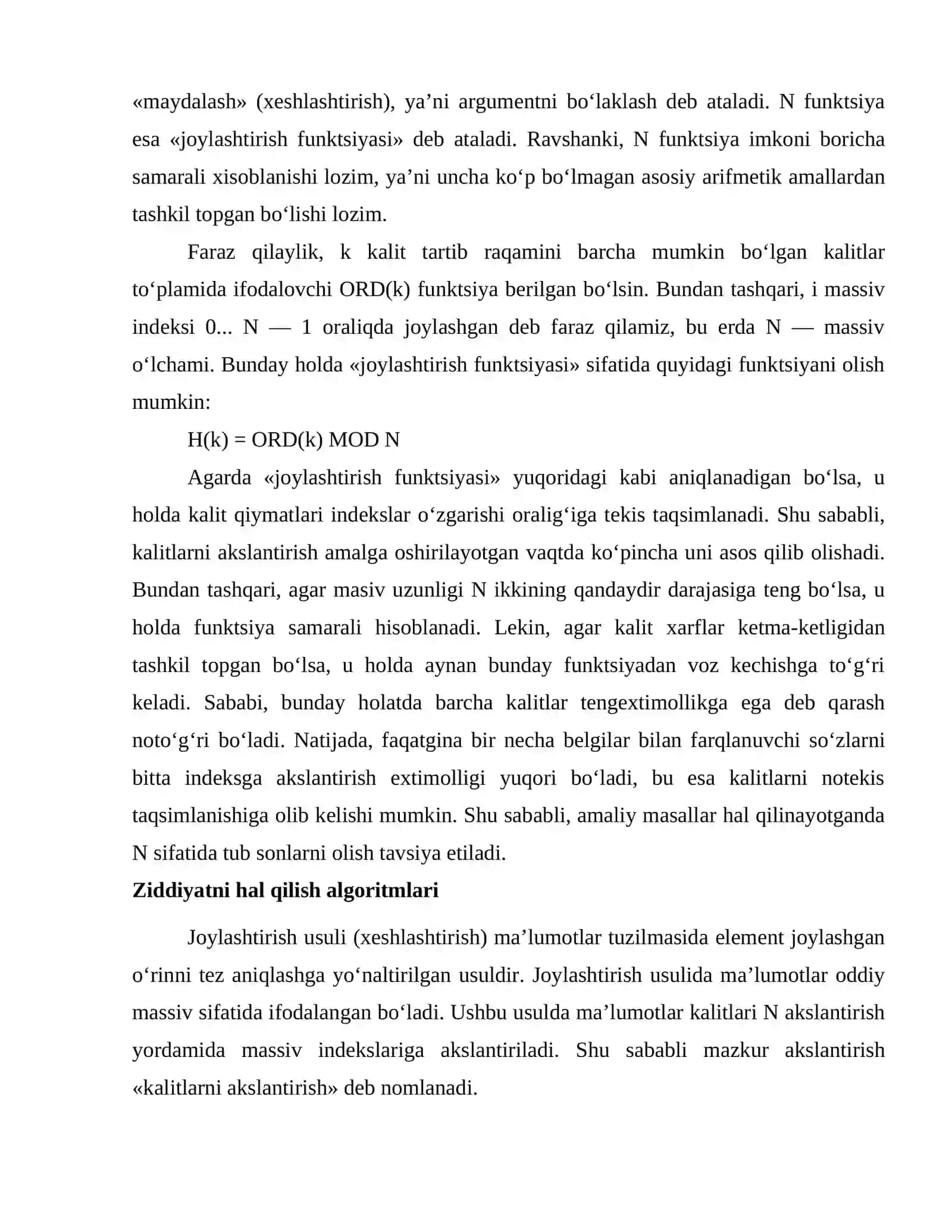 Kalitlarni akslantirish (joylashtirish) 3