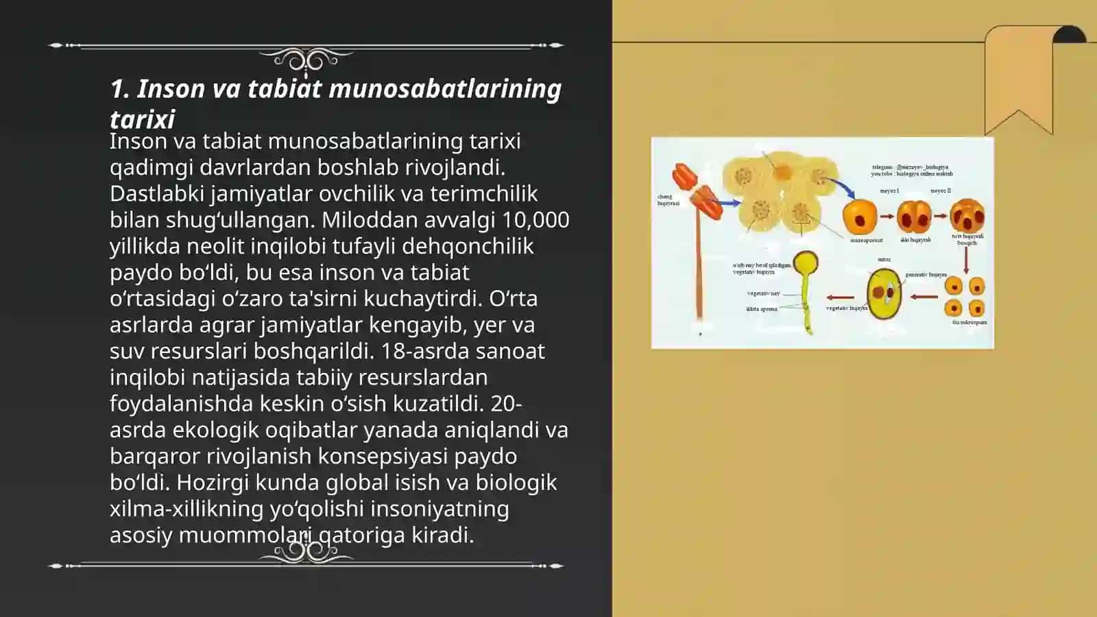 Insonning tabiatdagi o'rnatilishi haqida bilimlarning shakllanishi va rivojlanishi 3