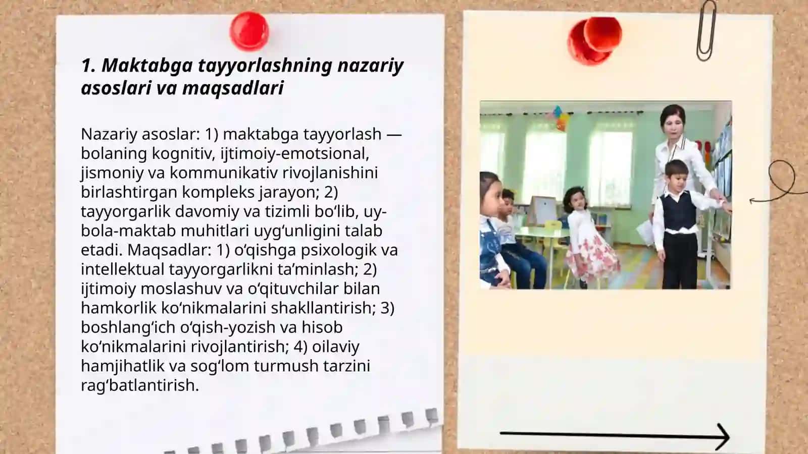 Maktab ta'limiga tayyorlash ta'lim- tarbiyaviy jarayonning o'rni va xususiyatlari 3
