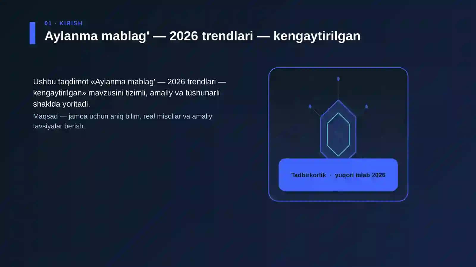 Aylanma mablag' — 2026 trendlari — kengaytirilgan 3