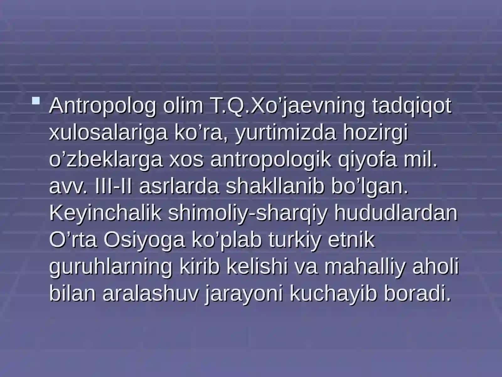 O’zbek xalqining shakllanish jarayoni 3