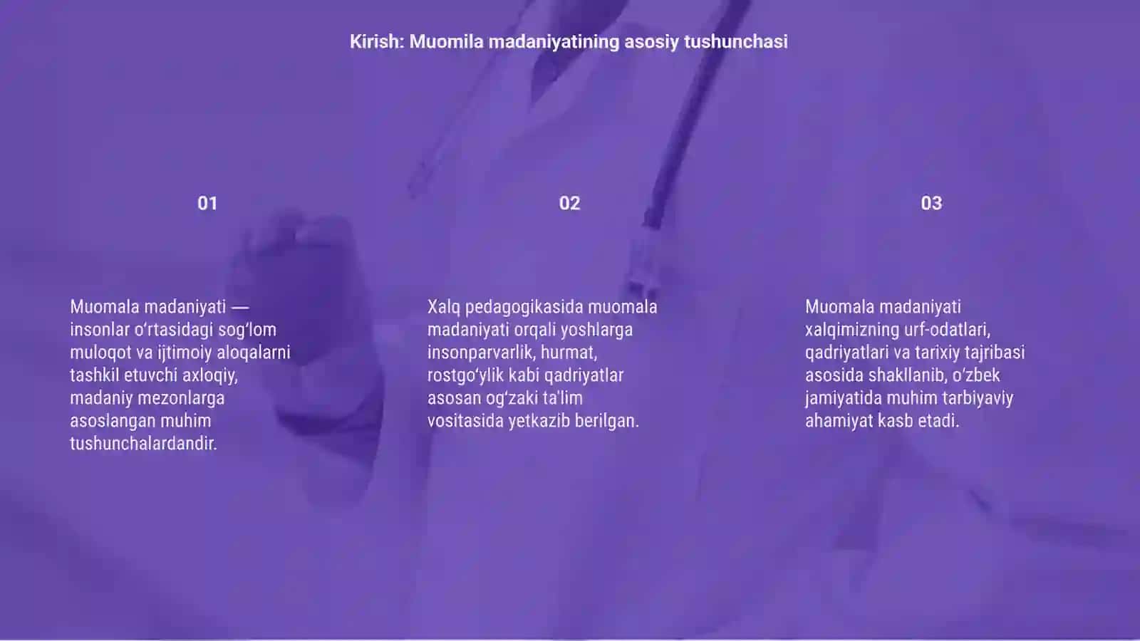 Xalqimiz muomila madaniyatining xalq pedagogikasi manbalarida aks etishi 3