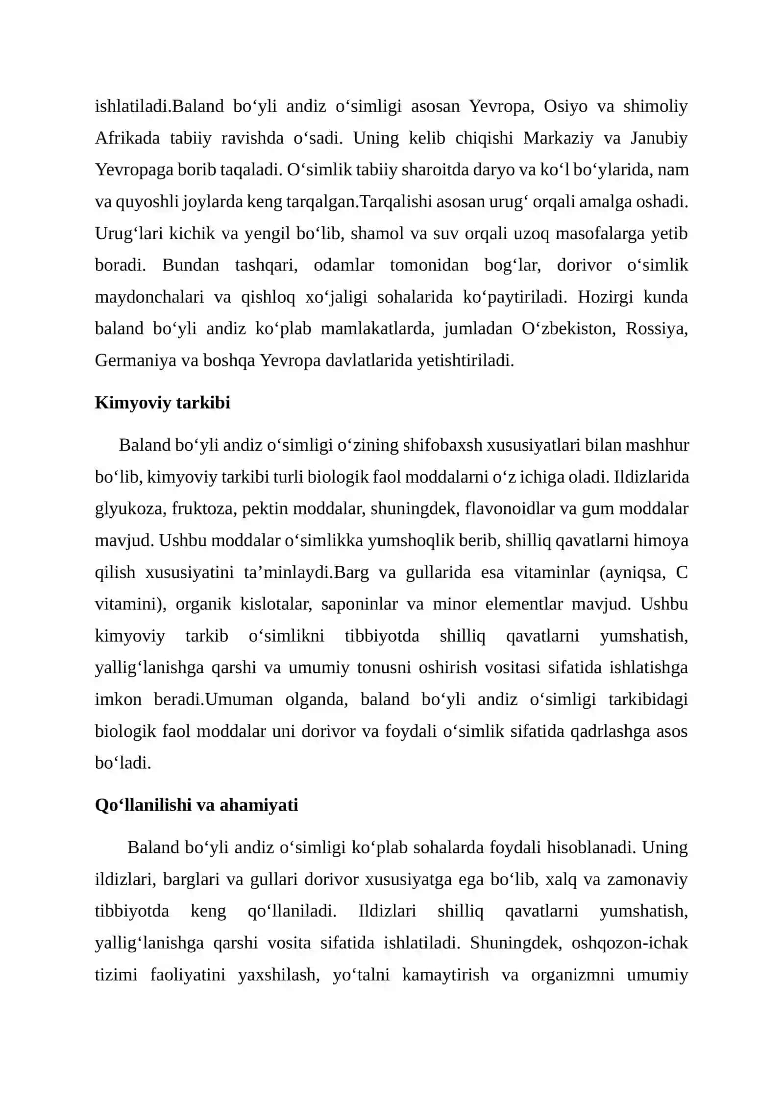 Baland bo'yli andiz o'simligini yetishtirish texnologiyasi 3