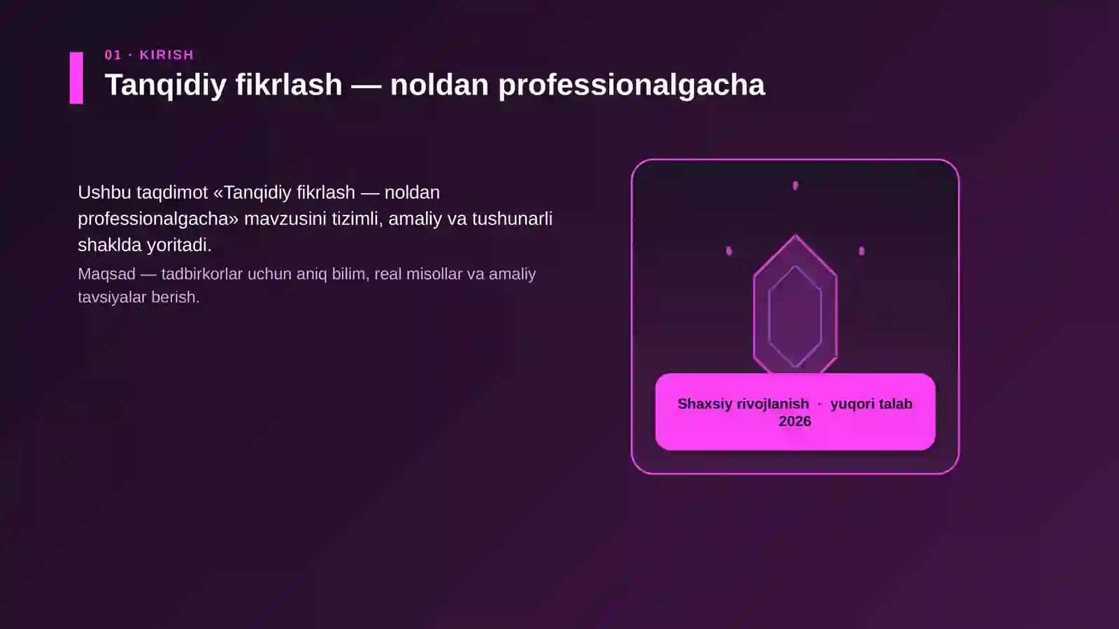 Tanqidiy fikrlash — noldan professionalgacha 3