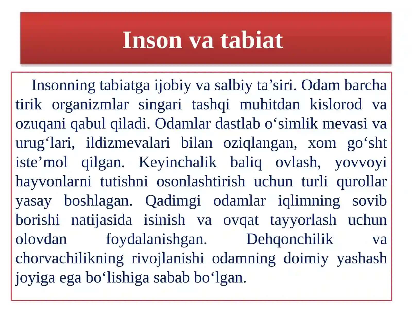 Inson va tabiat 3