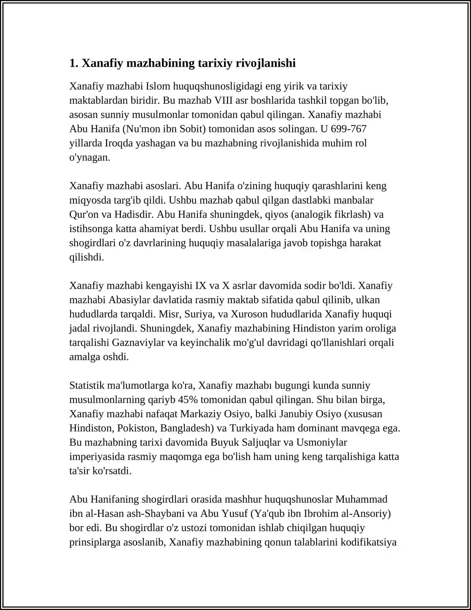 XANAFIY MASHABI RIVOJIDA MARKAZIY OSIYO TAQIQLARINING ROʻLI VA HISSASI 3