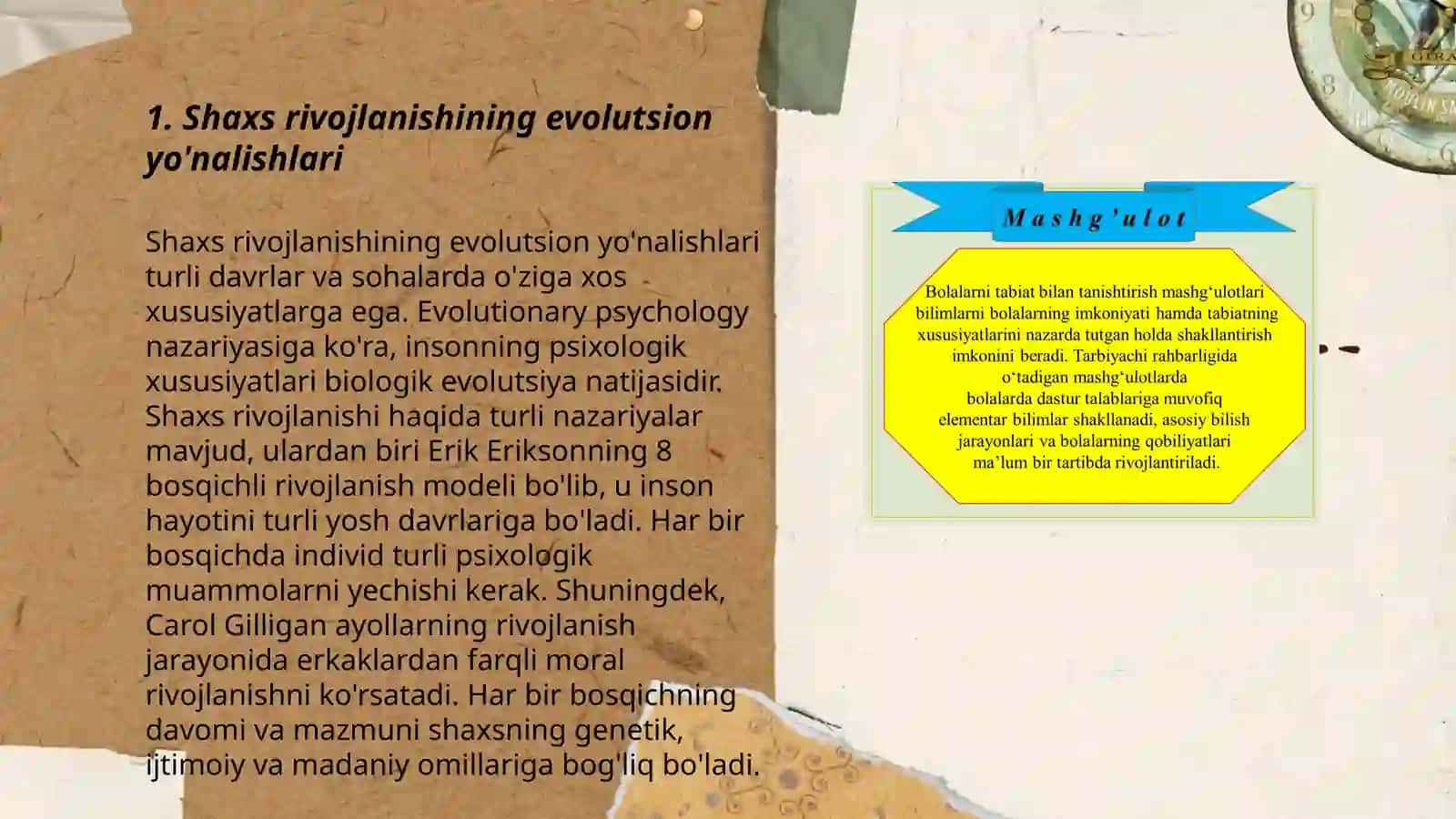 Shaxsni evolutsion jihatdan rivojlantirish 3