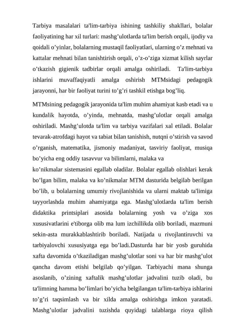 MTMda bolalar hayotini tashkil etish 3