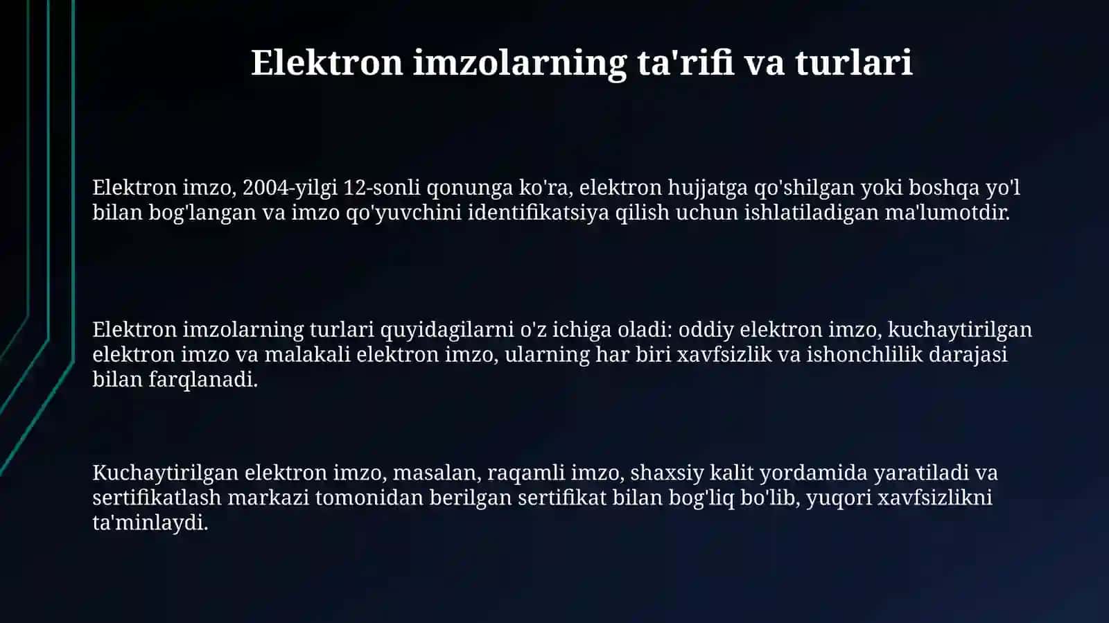 Elektron tijorat elektron imzodan foydalanish 3