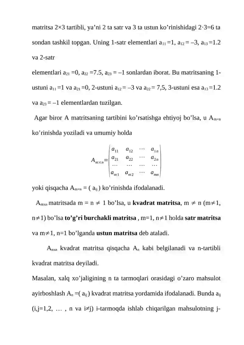 Matritsalar 3