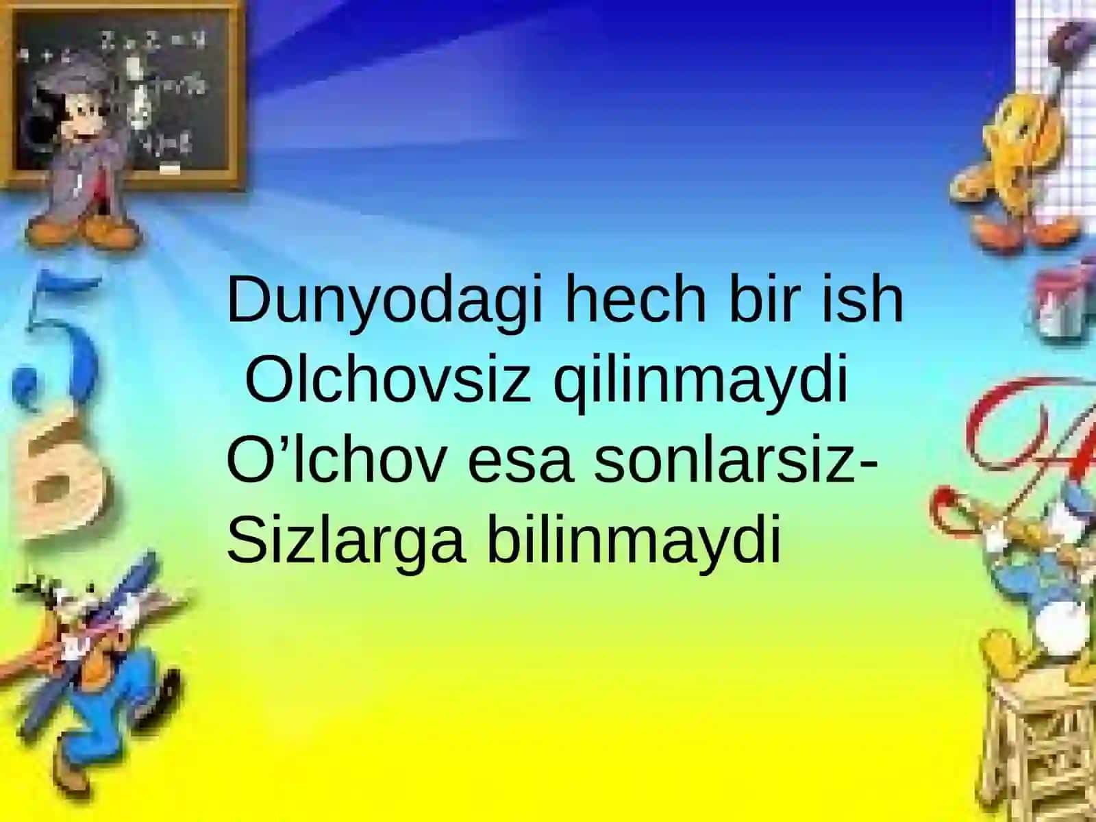 O’rganilgan mavzularni mustahkamlash! 3