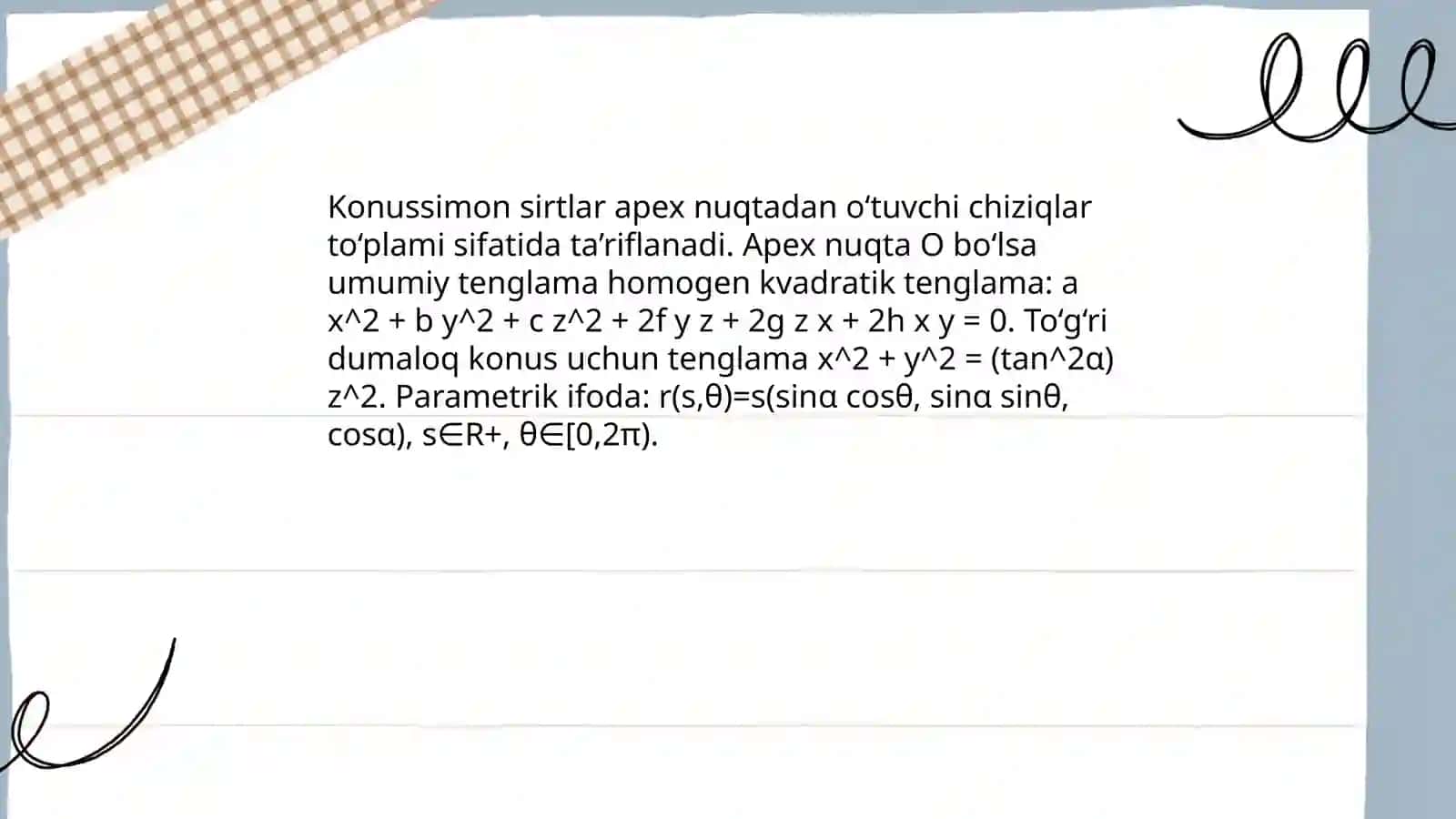 Konussimon sirtlar 3