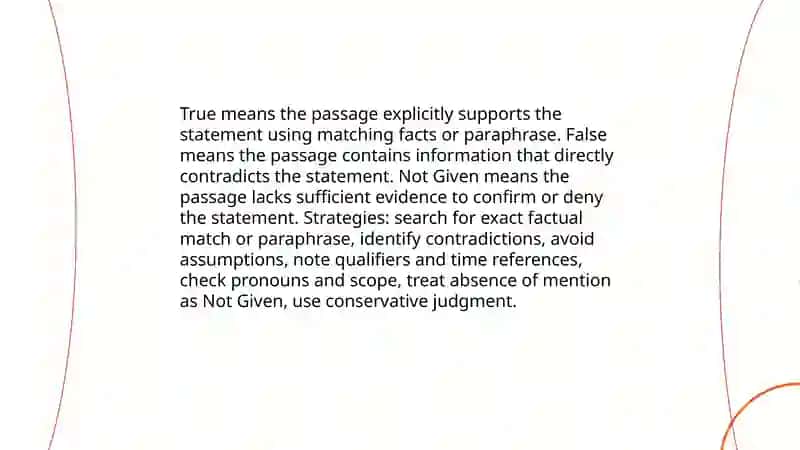 Understanding the difference between "True", "False" and "Not Given" 3