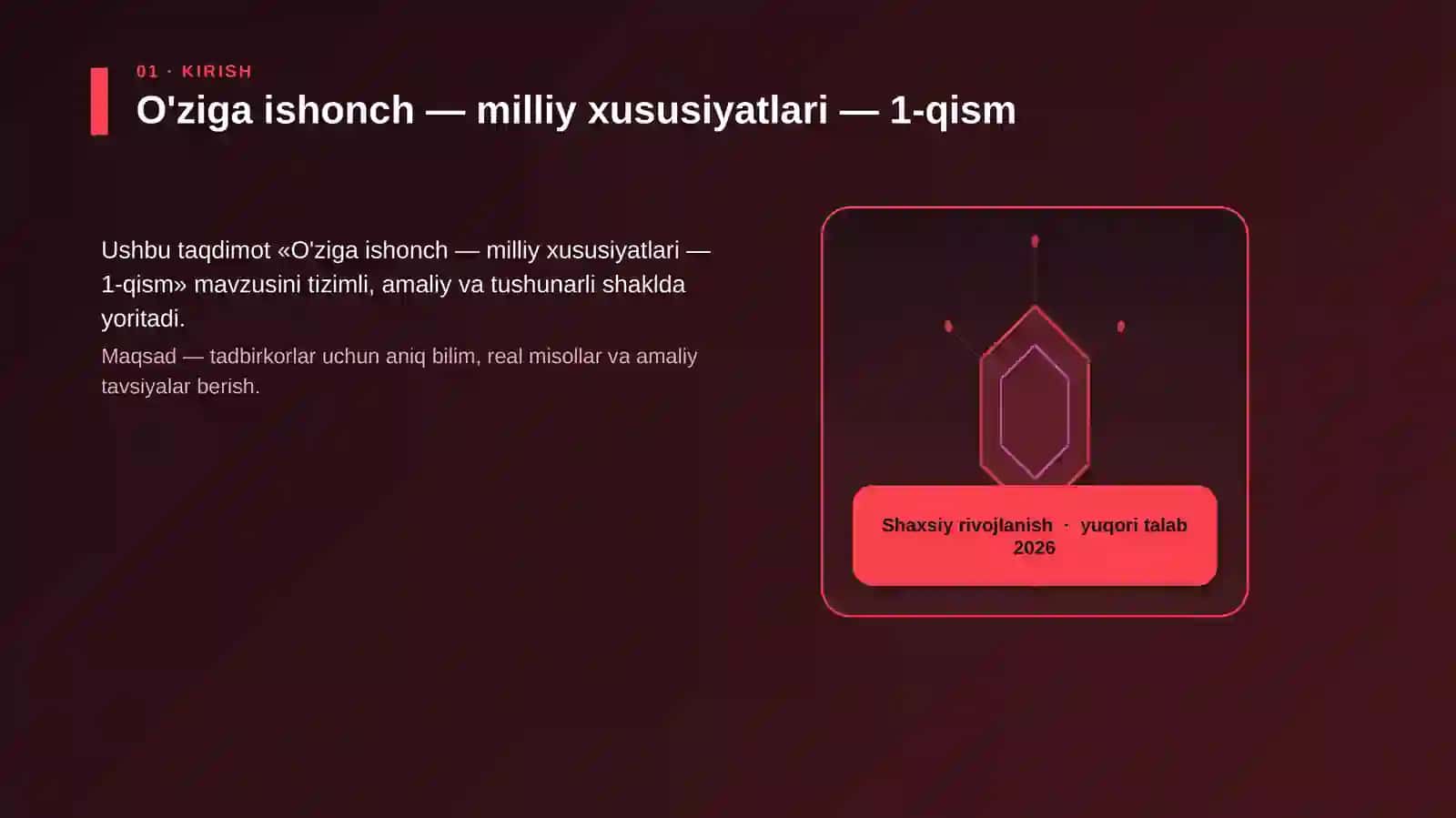 O'ziga ishonch — milliy xususiyatlari — 1-qism 3